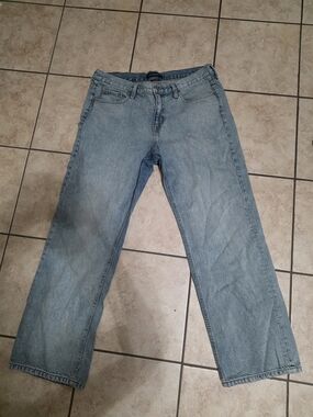 Aeropostale Women's Straight-Leg Jeans in Light Blue Denim